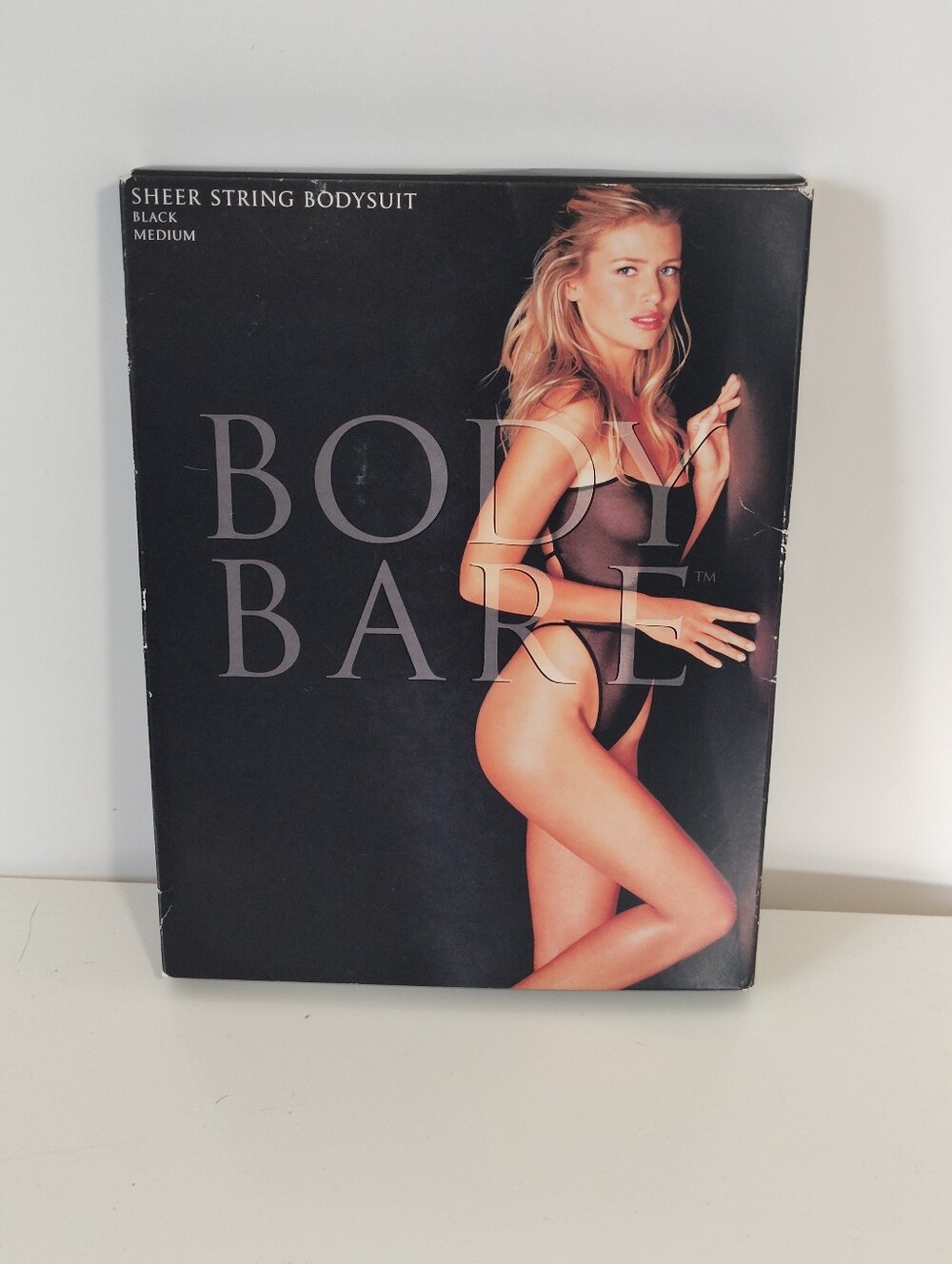 Victorias Secret Vintage Body Bare Sheer String Bodysuit - Black M new